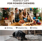 Kseroo 6-Pack Bacon Flavored Dog Chew Toys for Aggressive Chewers, Brown-XL | Indestructible, Heavy Duty, Rock-Hard Solid Nylon Bones for Medium & Large Dogs 25-90lbs, Tough, Long-Lasting, Keep Them Busy
