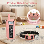 Mini Small Shock Collar for Small Dogs 5-30lbs, Ultra-Light & Thin 2000FT Dog Training Collar with Beep & Vibration & Safe Gentle Shock，IPX7 Waterproof,Pink