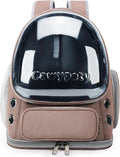 Cawypety Cat Backpack Carrier, Breathable Cat Carrier Large Space Bubble Pet Backpack for Kitty Small Dog up to 15lbs, Transparent & Foldable Pet Carrier for Travel Hiking | Breathable Mesh Cat Backpack Transparent Foldable Pet Clear Carrier Portable f...