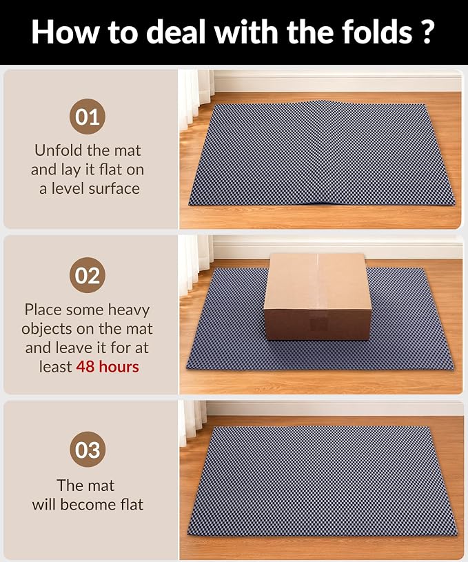 Cooyes Cat Litter Mat - Cut to Fit Any Place, 40"x28" Large Litter Trapping Mat for Litter Box, Easy to Clean, Waterproof & Non-Slip Kitty Pad, Scatter Control to Protect The Floor (Grey)