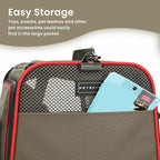 Petsfit Airline Approved Expandable Large Cat Carrier Small Dog Carrier, 17" x 11" x 11" Collapsible Portable Soft-Sided Airplane Pet Carrier Bag with Two Extension, Fit for Outdoor Use