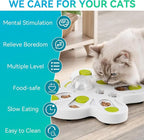 ALL FOR PAWS Interactive Cat Puzzle Feeder – Butterfly Shape Slow Feeder & Treat Dispenser – Enrichment Toy for Kittens & Indoor Cats