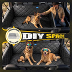 Rorhxia L Dog Mid-Size Truck Seat Cover for Back Seat with 3 Support Rods | 500 lbs Hard Bottom Supports, 45% More Space, 100% Waterproof, 7-Layer Protection, L for Mid-Size Trucks & SUV