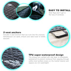 Meginc Dog Seat Covers for Back Seat, Dog Car Seat for Tesla Model 3, 100% Waterproof Pet Seat Cover Protects from Scratches, Scuffs, Hammock for Tesla with Mesh Window & Headrest Protection