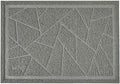 Cat Litter Box Mat, Kitty Premium PVC Pad, Durable Trapping Rug, Phthalate Free, Urine-Resistant, Scatter Control, Mosaic, L 35 x 23 Inch, Cadet Grey