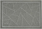 Cat Litter Box Mat, Kitty Premium PVC Pad, Durable Trapping Rug, Phthalate Free, Urine-Resistant, Scatter Control, Mosaic, L 35 x 23 Inch, Cadet Grey