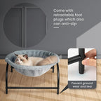 JUNSPOW Cat Bed Dog Bed Pet Hammock Bed Kitty Sleeping Cat Supplies Pet Supplies Whole Wash Stable, Detachable, Breathable, Easy Assembly Indoors Outdoors, 16.9 in x 16.9 in x 9.5 in