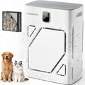 Meowant Air Purifier for Home Large Room 2600ft², H13 HEPA Filter, Double Air Intake, PM2.5 Air Quality Display, Auto Mode, Washable Pre-Filter, 2X-Purification For Pet Hair Dander Odor Dust, White