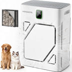 Meowant Air Purifier for Home Large Room 2600ft², H13 HEPA Filter, Double Air Intake, PM2.5 Air Quality Display, Auto Mode, Washable Pre-Filter, 2X-Purification For Pet Hair Dander Odor Dust, White