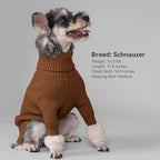 cyeollo Dog Sweater Long Sleeve Knitted Turtleneck Pullover Warm Clothes | Ultra Soft Warm Knit, Full Coverage, 4-Way Stretch for Easy Movement, Easy On & Off, Winter Daily Wear for Small Dogs