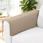 Smiry Waterproof Reversible Pet Couch Covers for Dogs | Pet Friendly, Soft Fabric, Washable Sofa Furniture Protector for Dogs Cat Kids, Checkered (40"x40", Taupe/Beige)