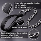 Premium Chain Heavy Duty Dog Leash, 4 ft. x 5.0 mm | Padded Handle for Large & Medium Size Dogs
