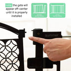 Ingenuity Extra Tall & Wide Safety Pet and Baby Gate, 29.5"-53" Wide, 38" Tall, Pressure or Hardware Mounted, Install on Wall or Banister in Doorway or Stairway, Auto Close Walk-Thru Door - White