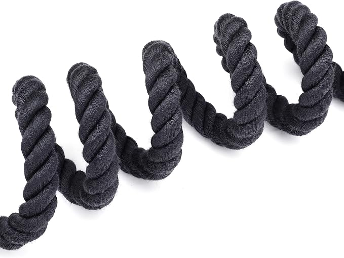 Mile High Life Dog Leash Braided Cotton Rope with Leather-Reinforced Ends | Rust-proof 360° swivel clasp, Heavy-duty for medium/large dogs. Great for weddings, daily walks (4 FT, 1/2", Dark Gray)