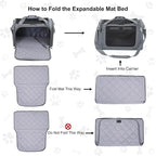 EliteField Deluxe Soft Pet Carrier for Cats and Dogs (3-Year Warranty) | Airline Approved, Waterproof Fabric, Scratch-Resistant Mesh, Expandable Mat, Built-In Leash, Suitcase Sleeve, Seat Belt Loops