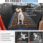 Dog Bed for Truck Back Seat Non-Slip, Truck Dog Bed Soft and Comfortable, Back Seat Pet Bed Mat for Travel, Pet Car Blanket for Backseat Extender and Seat Covers Brown 59”X27.5”