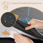 BFPETHOME Outdoor Dog Beds for Large Dogs, Waterproof Dog Bed for Medium, Large, Extra Large Dogs, Orthopedic Pet Bed with Removable Washable Cover, Egg Crate Foam Pet Bed Mat. (30 x 20in, Black)