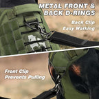 WINGOIN Tactical Dog Harness for Large Dogs, Heavy Duty No Pull Dog Harness with Handle, Adjustable Reflective Military K9 German Shepherd Big Size Dog Vest for Walking, Training, Hunting, Green (L) | with Handle,Adjustable Reflective,Green Military K9...