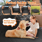 IJVAE Truck Back Seat Extender for Dogs Hard Bottom Holds 500lbs,Dog Car Seat Cover for Back Seat, Waterproof and Can be stored Dog Hammock for Car SUV