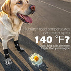 EXPAWLORER 6Pcs Anti Slip Dog Socks to Prevent Licking Paws, Dog Shoes for Hot Pavement Double Sides Dog Boots & Paw Protectors Booties for Hardwood Floors with Grip Small Medium Large Senior Dogs, XS