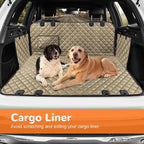 URPOWER XL Dog Seat Cover for Full-Size Truck Back Seat, Waterproof Hammock | 600D Oxford, Side Flaps with Zippers, Scratch Resistant, Non-Slip, Easy Install, Machine Washable, Dog Seat Belt Included
