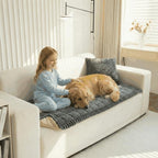 Non-Slip Sectional Couch Covers, Washable Pet Friendly Furniture Protector for Dogs Cats, Soft Thick Slipcover for L-Shaped Sofa (Sold by Piece, Not Set) (Dark Grey, 27.6"x70.5")