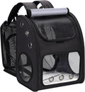 Expandable Cat Backpack Carrier, Large Space, Airline Approved, XL | Pet Carrier Backpack Up to 25 lbs, Portable Cat Travel Backpack, Ideal for Traveling/Hiking /Camping/Vet, Black