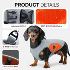 Dog Cooling Vest for Extra Large Dogs, Dog Cooling Jacket with Mesh and D Ring, Pet Reflective Stripe Cooler Coat for Hot Summer, Orange-3XL