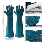 AOWPFVV Animal Handling Gloves Bite Proof for Dogs,Cats, 23.6in Large | Falconry,Birds,Snake,Reptile,Vets, Groomers & Animal Control