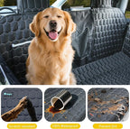 Meginc Dog Seat Covers for Tesla Model Y,Dog Hammock for Tesla with Side Flaps, 100% Waterproof Tesla Model Y Dog Accessories with Mesh Window & Headrest Protector Easy Clean up Pet Car Seat Cover