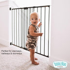 Toddleroo Easy Swing & Lock Baby Gate for Top of Stairs: 31" Tall, Bronze | Top of Stairs Baby Gate, Hardware Mount, Open-Direction Control, 28.7"-47.8" Wide, 31" Tall, One-Hand Operation, Swing-Latch