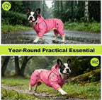 Dog Raincoat, Professional Waterproof Taped Seams for Puppies & Tiny Small Dogs (Pink, XS)