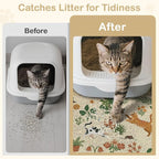 Unicorn Catcher 33"x22" Cat Litter Mat Non-Slip Washable Litter Box Mat | High-Density PVC Litter Catcher Mat Efficiently Traps Scattered Litter From Paws To Keep Floors Clean