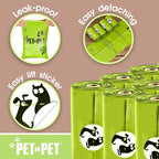 Pet N Pet Poop Bags For Dogs, 120 Counts Plant Based Dog Poop Bags Rolls, Thick Doggie Poo Bag, 100% Leak-proof, Easy to Use Pet Waste Bag