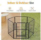 NEWBULIG Dog Playpen for Indoor 40 Inch 6 Panels - Portable Heavy Duty Metal Pet Exercise Pen with Door, Foldable Small Medium Large Dog Puppy Playpen Fence for Outdoor RV, Camping, Yard, Garden