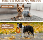 PAWsay Adjustable Dog Hiking Boots Waterproof Dog Shoes for Rainy Snowy Day | Anti-Slip Paw Protectors with Reflective Hook and Loop Straps for Safety Soft Doggy Booties to Prevent Injury Dirt
