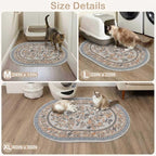 Bienbee Cat Litter Mat, 33" x 22" Dense Trapping Mesh for Litter Boxes | Litter Box Mat with PVC Mesh, Waterproof &Urineproof, Non-Slip Grip, Soft On Kitty Paws and Easy to Clean to Protect Floor