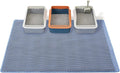 Cat Litter Mats-Extra Large 47''x36'' Litter Catcher Mat for Cat-XXL Litter box Matt for Floor-2 Layer Catcher Rug for Pet kitty Litterbox-Waterproof Urine Proof,Non-Slip,Blue