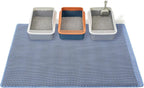 Cat Litter Mats-Extra Large 47''x36'' Litter Catcher Mat for Cat-XXL Litter box Matt for Floor-2 Layer Catcher Rug for Pet kitty Litterbox-Waterproof Urine Proof,Non-Slip,Blue