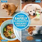 POOPH Pet Odor Eliminator Spray, 16 oz | Unscented pet odor eliminator spray for home surfaces, upholstery, furniture, and vehicles