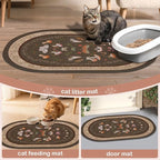 Bienbee Cat Litter Mat, 24" x 15" Dense Trapping Mesh for Litter Boxes | Litter Box Mat with PVC Mesh, Waterproof &Urineproof, Non-Slip Grip, Soft On Kitty Paws and Easy to Clean to Protect Floor
