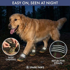 Spark Paws 365 Dog Shoes - All-Season Boots for Winter Snow & Hot Pavement | Water-resistant, anti-slip, stay-on straps - rain, ice & summer booties in one. Reflective; small, medium & large dogs