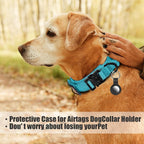 Tactical Dog Collar and Bungee Leash,Military Dog Collar & Leash Set with USA American Flag Adjustable K9 Collar with Heavy Duty Metal Buckle & Handle,with Patches and Airtags Case (Light Blue, XL)