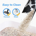 Doro Cat Litter Mat XL 47x23 Inch Waterproof Litter Trapping Mat | Original Cow Pattern Design, Extra Large Size, Durable PVC, Easy to Clean, Urine-Proof