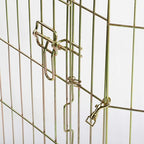 MidWest Homes for Pets Folding Metal Dog Exercise Pen, Indoor/Outdoor Playpen with Door, 16 Sq Feet of Play Space, 42-Inches Tall, Gold Zinc