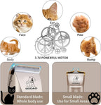 Quiet Cat Clippers & Cat Grooming Kit for Matted & Long Hair | 250Min Cordless Pet Shaver, Low Noise Pet Hair Trimmer for Grooming,2in1 Wide & Narrow Blades,4 Combs,Scissors & Glove(Gold)