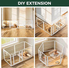 FXW AuraSpace Pro Acrylic & Wire Mesh Indoor Dog Playpen, 24" H, 6 Panels | Clear View, Heavy-duty Metal, Flexible Layouts, Easy Walk-Through, For Puppies & Small Dogs, Patented