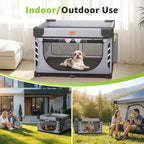 Loobani Foldable Dog Playpen Indoor/Outdoor,1 Min Setup, 43.3"x43.3"x27.1" | 690D Oxford Fabric & Reinforced Steel/Iron Frame, Portable Puppy Playpen With Rugged Carry Bag For Home &Travel