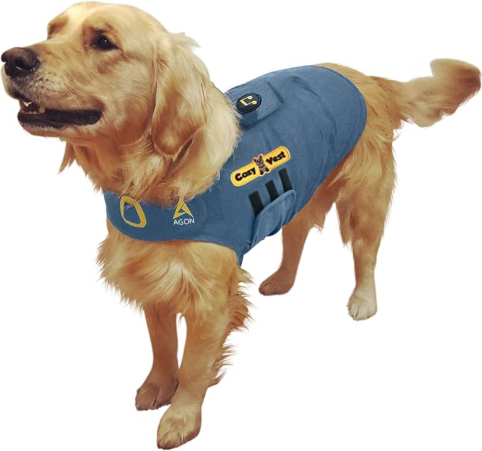 CozyVest® Dog Anxiety Vest 3-in-1 Music & Aromatherapy Shirt, Relaxing Sound & Essential Oil Scent Jacket, Fireworks Thunder Separation & Thunderstorm Canine Stress Relief Coat (Gray, XL [65-110 Lbs])