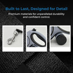 16ft Retractable Dog Leash for Medium Dogs up to 66 lbs, Gray | Heavy-duty nylon tape, tangle-free 360 for medium dogs up to 66 lbs. Built-in waste bag dispenser, one-hand brake & lock.